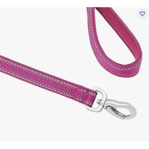 NEW Frisco 6ft Dog Leash Nylon Reflective Comfort Padded Handles Purple 1" Width - Picture 4 of 8